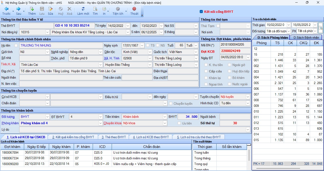 Tiếp nhận bệnh nhân